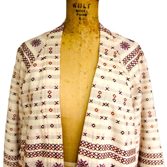 NWT Madewell Jacket Open front Bohemian Size S 100% cotton side pockets - Picture 2 of 11